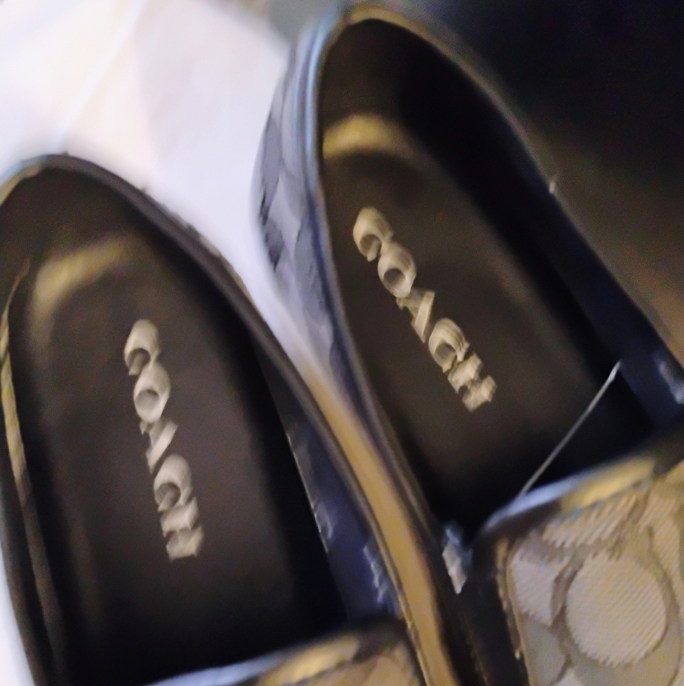 Coach Women's Black Slip-On Monogram Canvas Sneakers - Picture 2 of 3